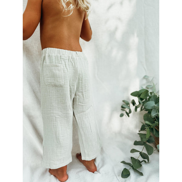 Soft sage cotton longs